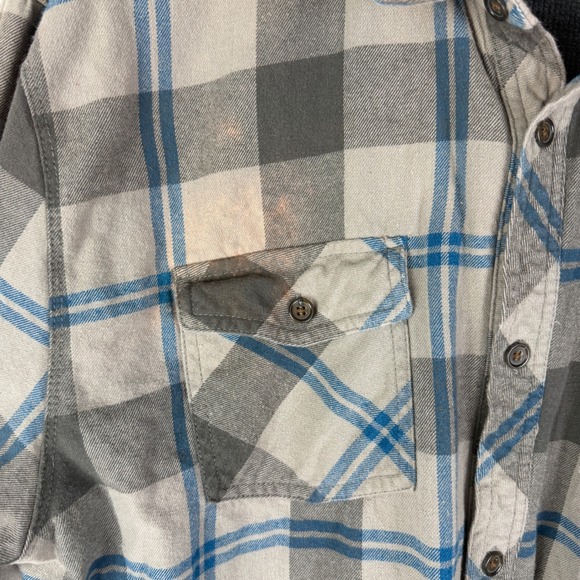 Voyager Men's XXL Gray Blue Plaid Thermal Lined Flannel Shirt Jacket Shacket - Picture 11 of 11